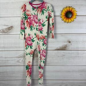 free birdies cloud peonies bamboo‎ zip footie 18-24M